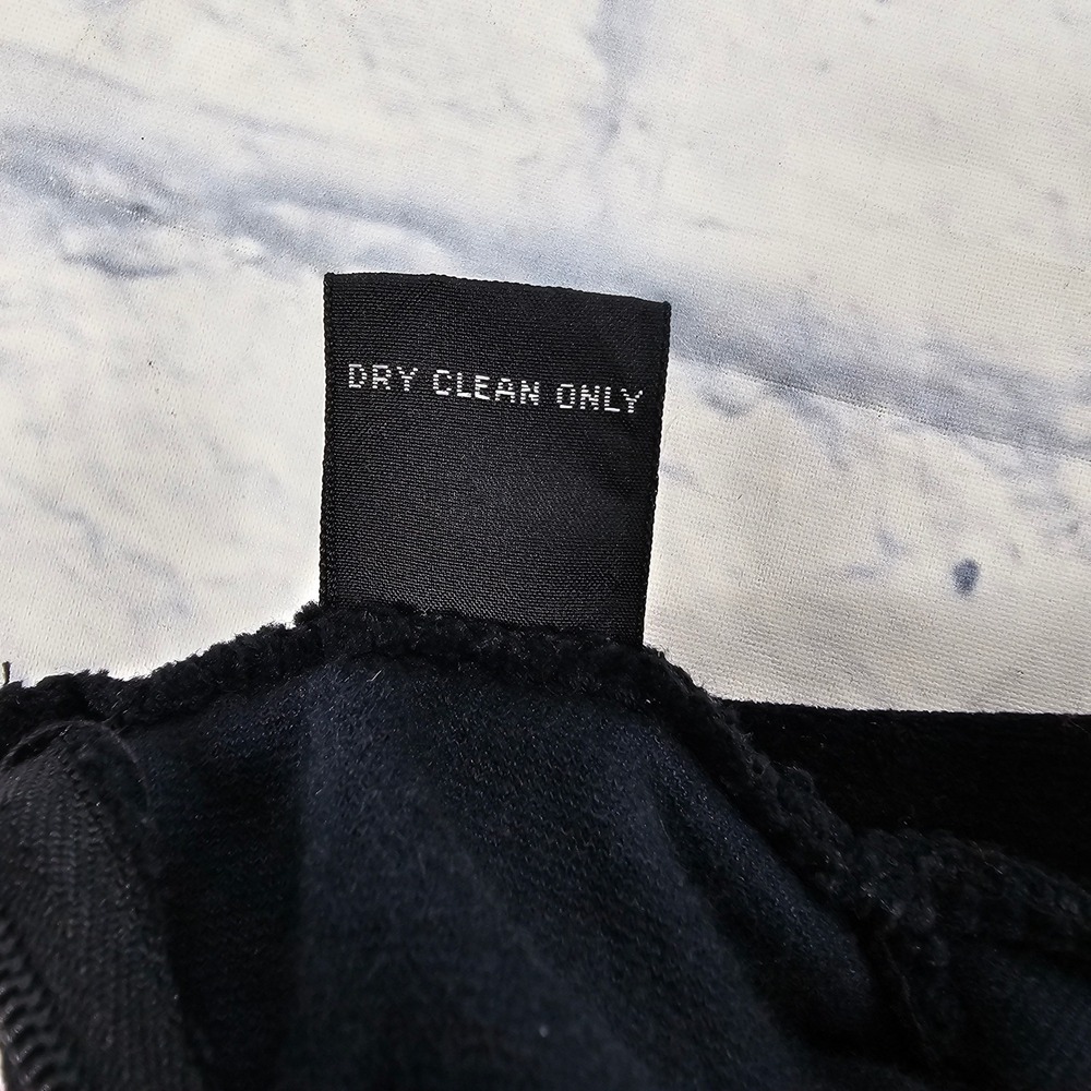 DKNY Velvet Catsuit Womens S Black Mock Neck Sleek VINTAGE Jumpsuit Luxe - Picture 12 of 13